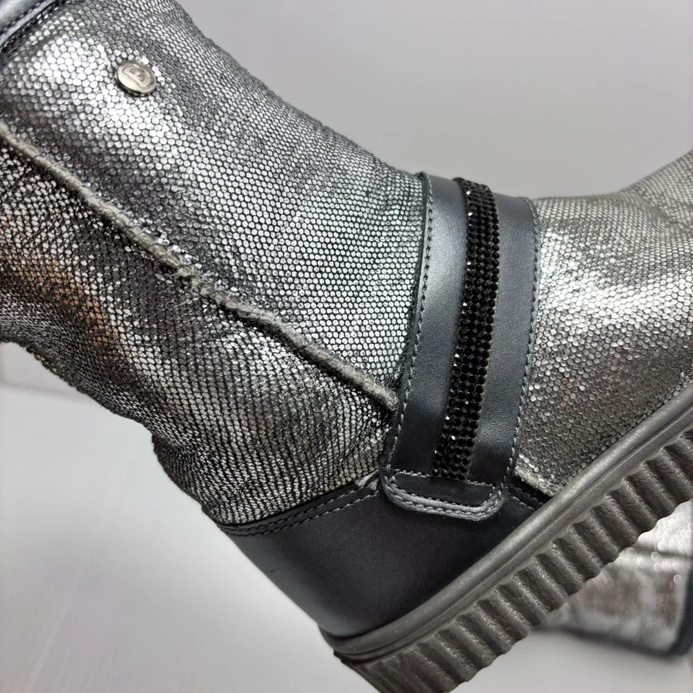 Bartek Gray-Silver Ankle‎ Winter boots girl Size 30